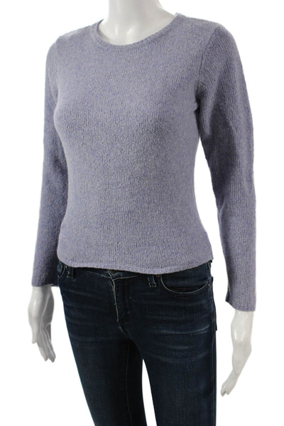 J Crew Women Crewneck Pullover Sweater Purple Cashmere Blend Size S