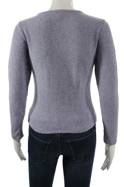 J Crew Women Crewneck Pullover Sweater Purple Cashmere Blend Size S