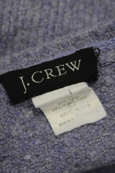 J Crew Women Crewneck Pullover Sweater Purple Cashmere Blend Size S