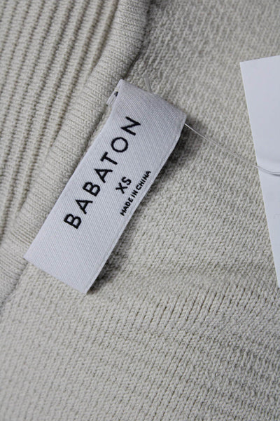 Babaton Womens Beige V-Neck Sleeveless Crop Top Size XS