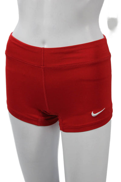 Nike Womens Red Sports Shorts 80% Polyester 20% Spandex Size XS