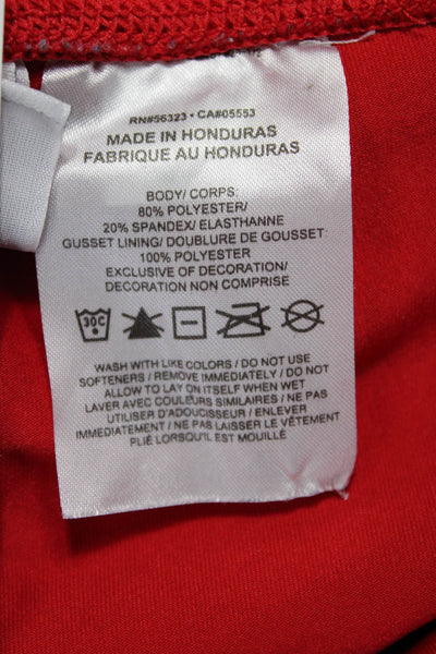 Nike Womens Red Sports Shorts 80% Polyester 20% Spandex Size XS