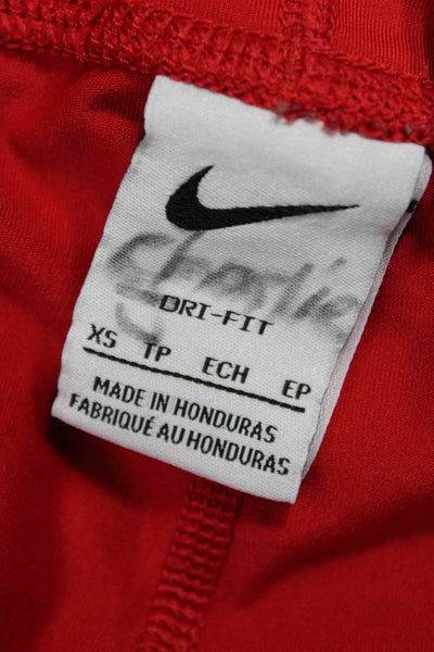 Nike Womens Red Sports Shorts 80% Polyester 20% Spandex Size XS