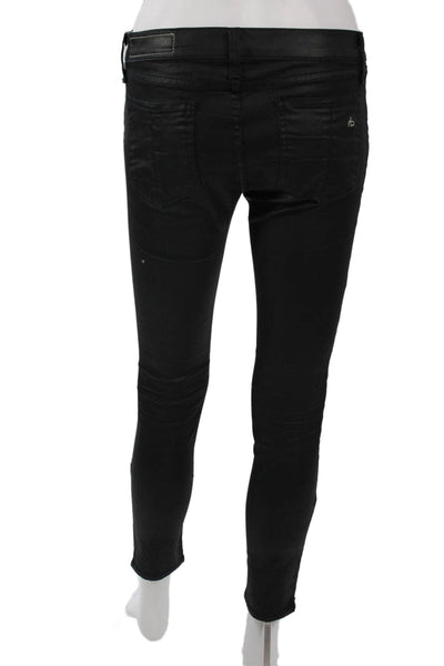 Rag & Bone Jean Women Ankle Skinny Black Jeans Size 27