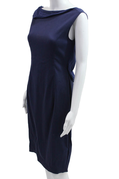 Rachel Roy Women Sheath Dress Dark Blue Sleeveless Knee Length Size 8
