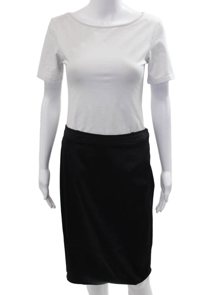 Cynthia Cynthia Steffe Womens Black Straight Pencil Skirt Polyester Size 6