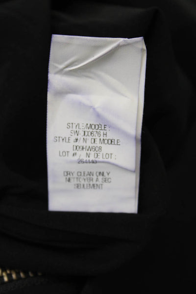 Helmut Helmut Lang Women Sheath Dress Black Sleeveless V Neck Mid Calf Size L