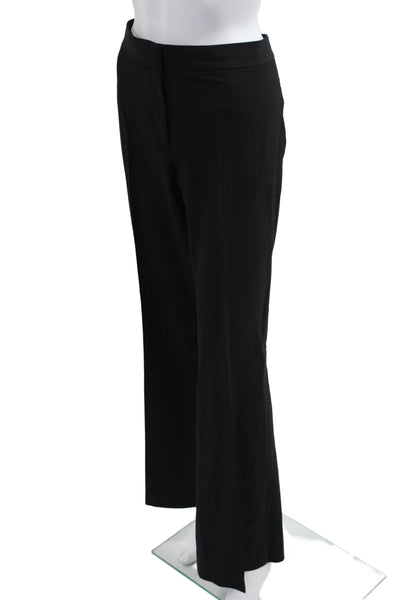 Elie Tahari Womens Dress Pants Black Polyester Solid Zip Designer Size 36