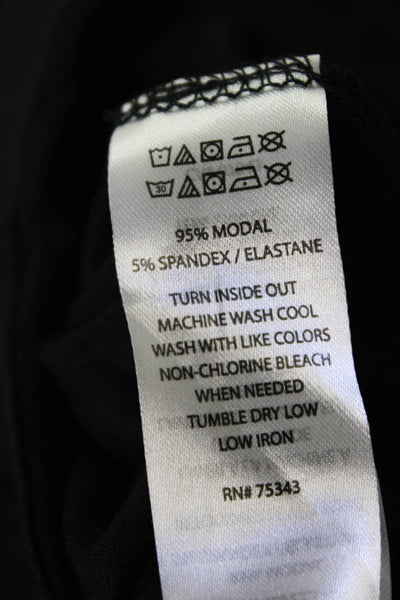 Tahari Womens Basic Mock Neck Long Sleeve Top Black Size XL