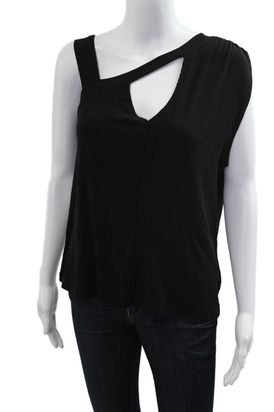 LNA Women Black Sleeveless Tank 95% Rayon 5% Spandex Size L
