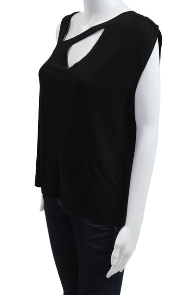 LNA Women Black Sleeveless Tank 95% Rayon 5% Spandex Size L