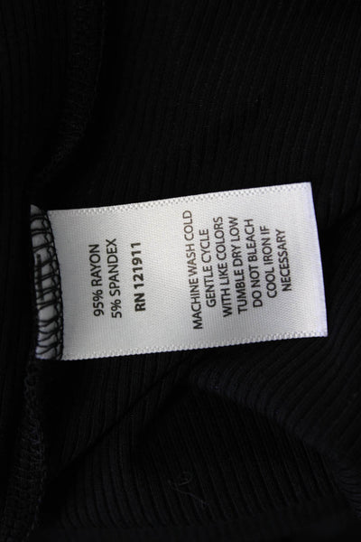 LNA Women Black Sleeveless Tank 95% Rayon 5% Spandex Size L