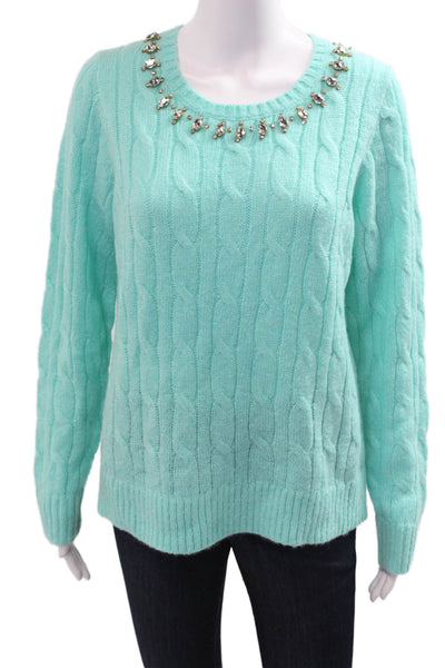 Lilly Pulitzer Women Pullover Light Blue Long Sleeve Round Neck Size L