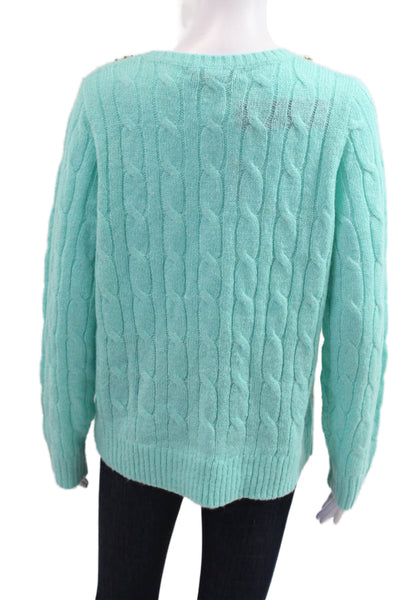 Lilly Pulitzer Women Pullover Light Blue Long Sleeve Round Neck Size L