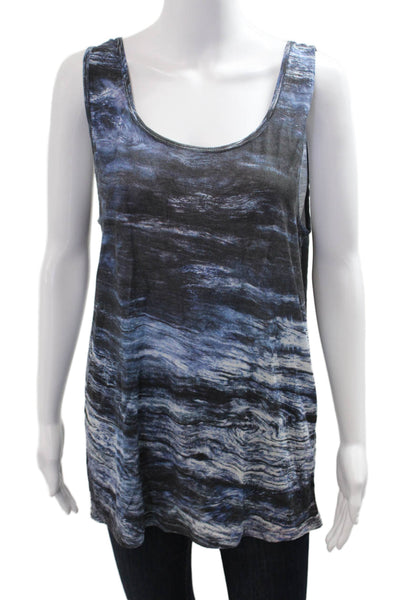 The Kooples Women Sleeveless Basic Tank Black Modal Round Neck Size L