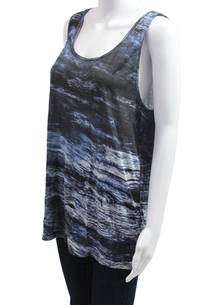 The Kooples Women Sleeveless Basic Tank Black Modal Round Neck Size L