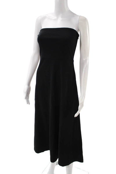 Club Monaco Women A-Line Strapless Black Dress Size 4