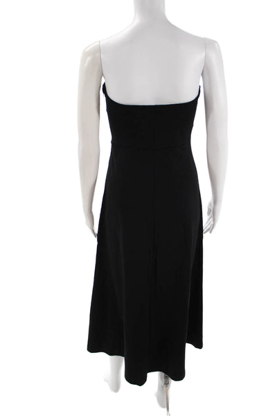 Club Monaco Women A-Line Strapless Black Dress Size 4