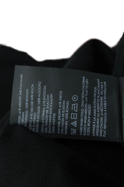 Club Monaco Women A-Line Strapless Black Dress Size 4