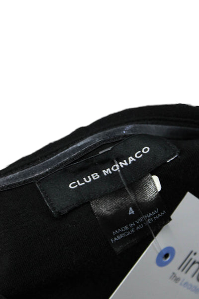 Club Monaco Women A-Line Strapless Black Dress Size 4