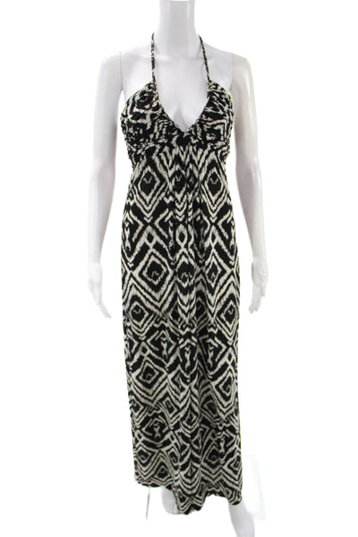 T Bags Los Angeles Women Black Aztec Sleeveless Maxi Dress Size S