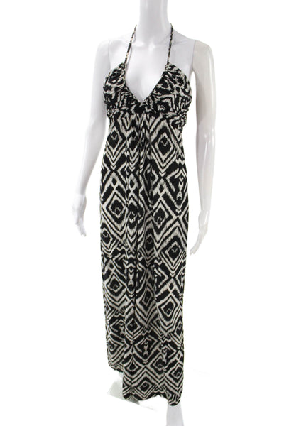 T Bags Los Angeles Women Black Aztec Sleeveless Maxi Dress Size S