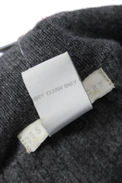 Design History Women Sweater Dress Gray Cashmere Turtleneck Long Sleeve Size M