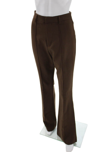 BOA Womens Dress Pants Brown Hook & Eye Polyester Viscose Spandex Size S