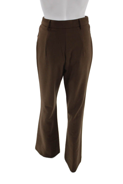 BOA Womens Dress Pants Brown Hook & Eye Polyester Viscose Spandex Size S