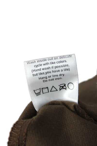 BOA Womens Dress Pants Brown Hook & Eye Polyester Viscose Spandex Size S