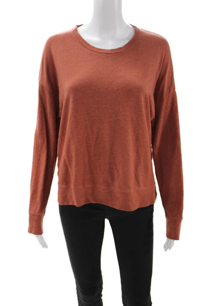 Sundry Women Pullover Sweatshirt Brown Long Sleeve Crew Neck Size 0