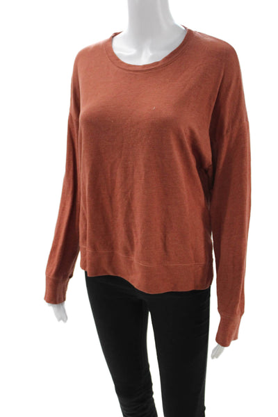 Sundry Women Pullover Sweatshirt Brown Long Sleeve Crew Neck Size 0