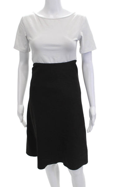 Worth Womens Black A-Line Wool Cashmere Skirt Size 4
