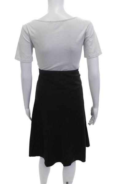 Worth Womens Black A-Line Wool Cashmere Skirt Size 4