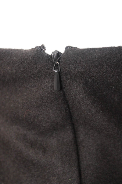 Worth Womens Black A-Line Wool Cashmere Skirt Size 4