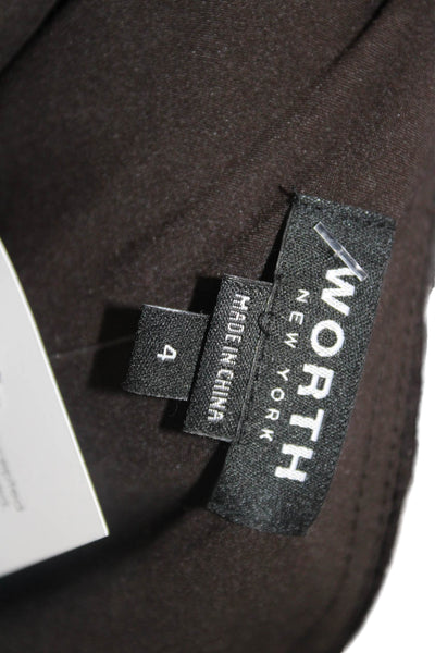 Worth Womens Black A-Line Wool Cashmere Skirt Size 4