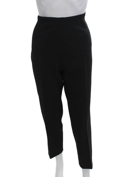 Michael Kors Women Ankle Dress Pants Black Virgin Wool Zip Size 12