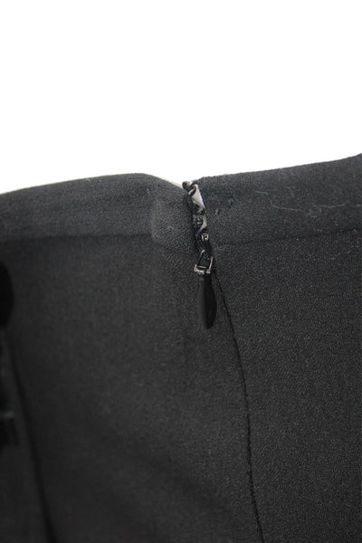 Michael Kors Women Ankle Dress Pants Black Virgin Wool Zip Size 12