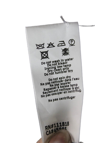 Michael Kors Women Ankle Dress Pants Black Virgin Wool Zip Size 12