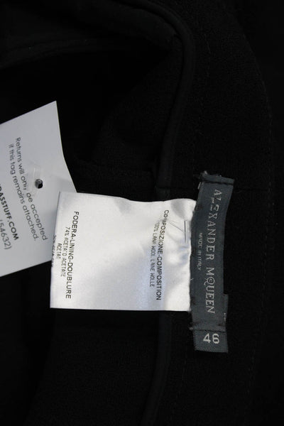 Alexander McQueen Women Black Ankle Dress Pants Size 46