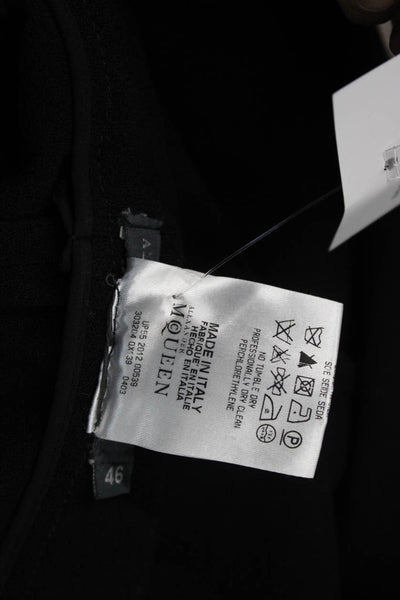 Alexander McQueen Women Black Ankle Dress Pants Size 46