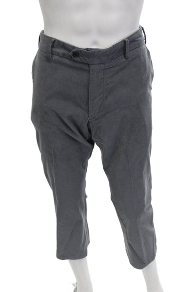 Peter Millar Mens Ankle Cropped Pants Dark Gray Cotton Blend Size 34