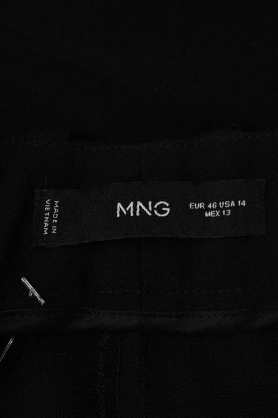 MNG Womens Dress Pants Black Hook & Eye Polyester Classic Size 14