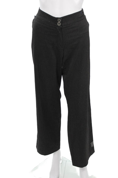 Cop Copine Women Black Striped Dress Pants 30in Inseam Size 28
