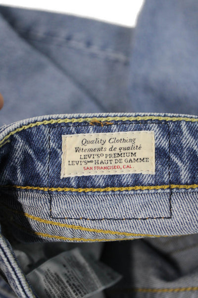 Levis Womens Bootcut Flared Jeans Blue Mid Rise Cotton Blend Size 28
