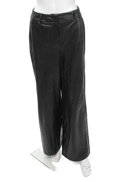 Commando Women Dress Pants Black Polyester Button Size S