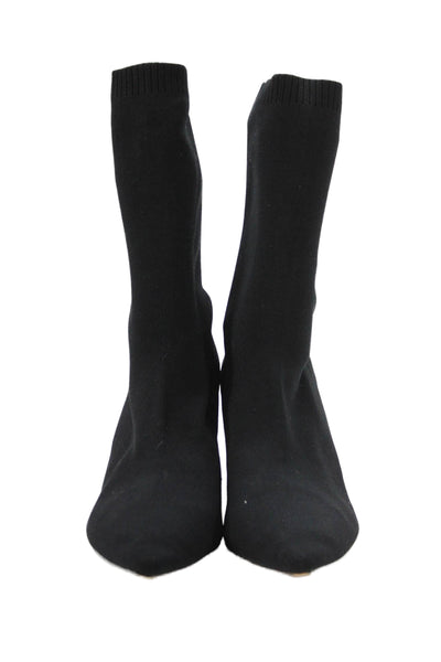 Zara Woman Womens Pointed Toe Pull On Sock Ankle Boots Black Size 40 10