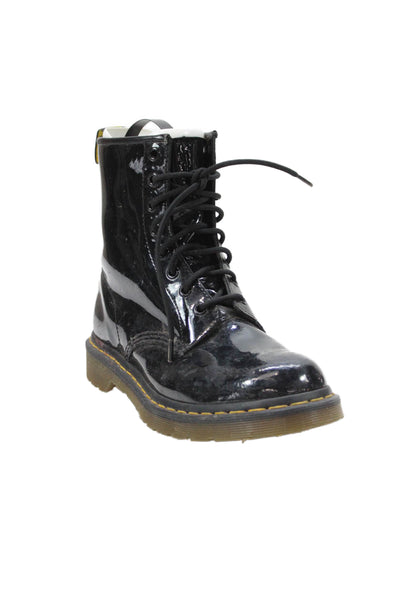 Manas Womens Leather Lace Up Belted Ankle Boots Black Size 38 8