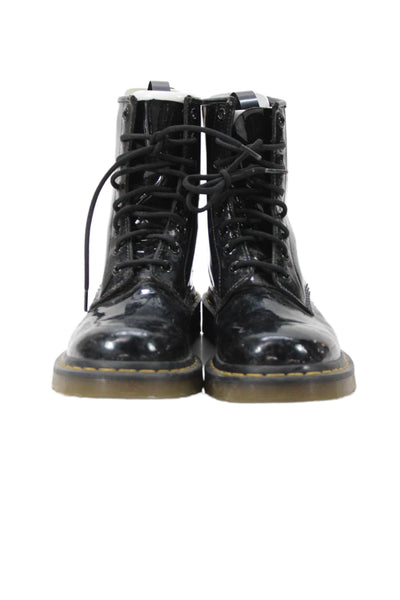 Manas Womens Leather Lace Up Belted Ankle Boots Black Size 38 8
