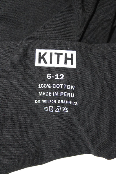 Kith Childrens Girls Short Sleeves One Piece Black Cotton Size 6-12 Months